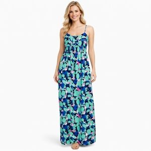 GAP Women's Geo Dot Twist Rayon Strappy Maxi Dress Size Large